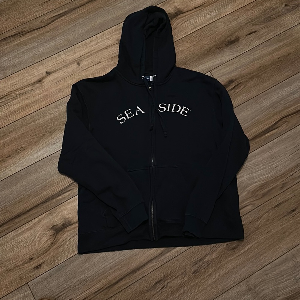 Navy Blue Seaside Zip Up